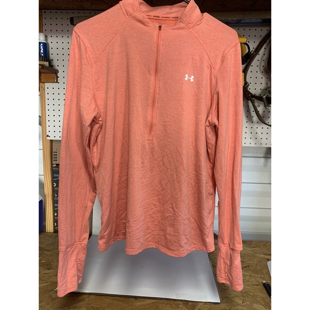 Under Armour Women's Shirt Pullover Heat Gear Fitted Zip Large‎